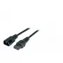 Power cable EFB Elektronik EK601SW.1 Black 1 m C14 C13
