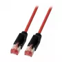 Network cable EFB Elektronik K8048PUI10 Cat6a S/FTP (S‑STP) 10 m RJ‑45 gold-plated contacts, Black/Red