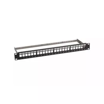 Patch panel 1U EFB Elektronik B37200100TS.24 — 10GBase-T, 10 Gigabit Ethernet, RJ-45, black, 482.6 mm width