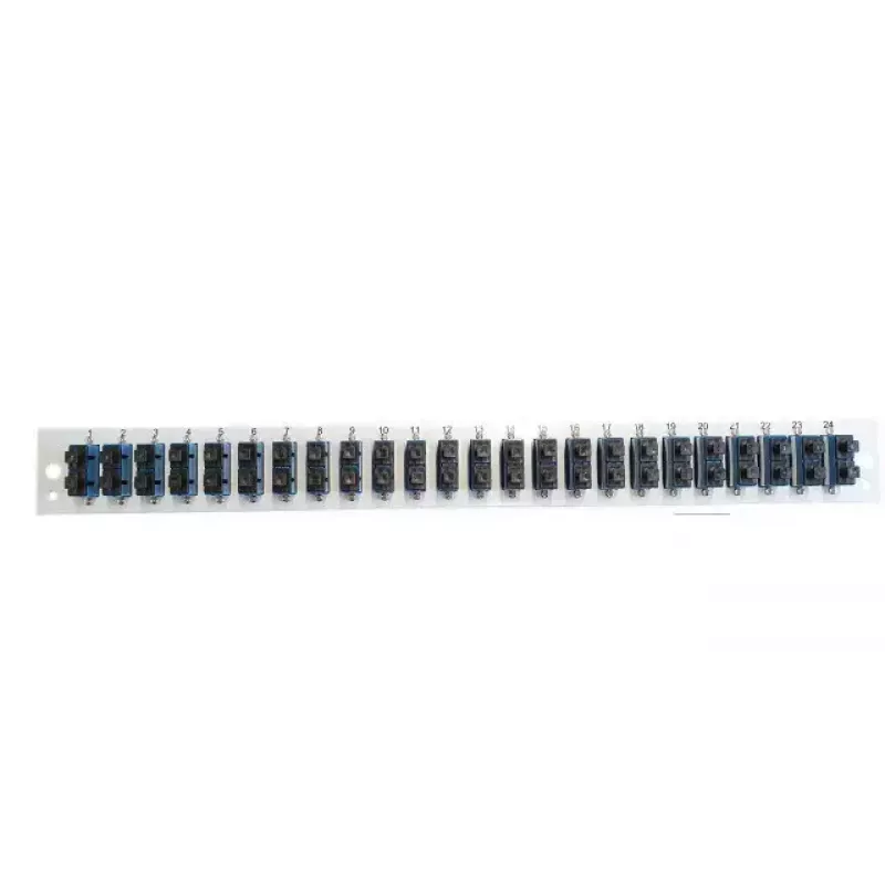 Patch panel accessory EFB Elektronik SB-FP-24SC-D-V-OS2 — 1U rack mount, 432×13×43.5 mm, grey
