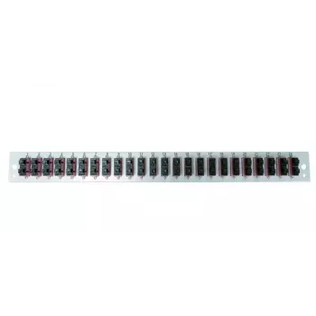 Patch panel accessory EFB Elektronik SB-FP-24SC-D-V-OS2 — 1U rack mount, 432×13×43.5 mm, grey