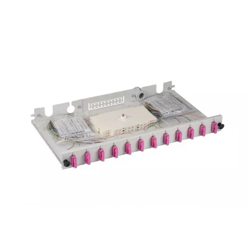 EFB Elektronik B71203L12OM4 Fibre Splice Box, SC 50/125 µm OM4, 12 Pigtails/6 Couplers, Pull-out