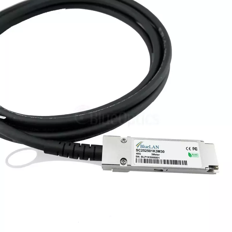 DAC Cable BlueOptics EQPC40PC030C0100-BL QSFP InfiniBand 3m Black