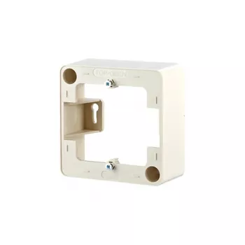 Wall plate / switch cover MetzConnect 130829-01-I, Pearl White, 85×85 mm, 36 mm depth