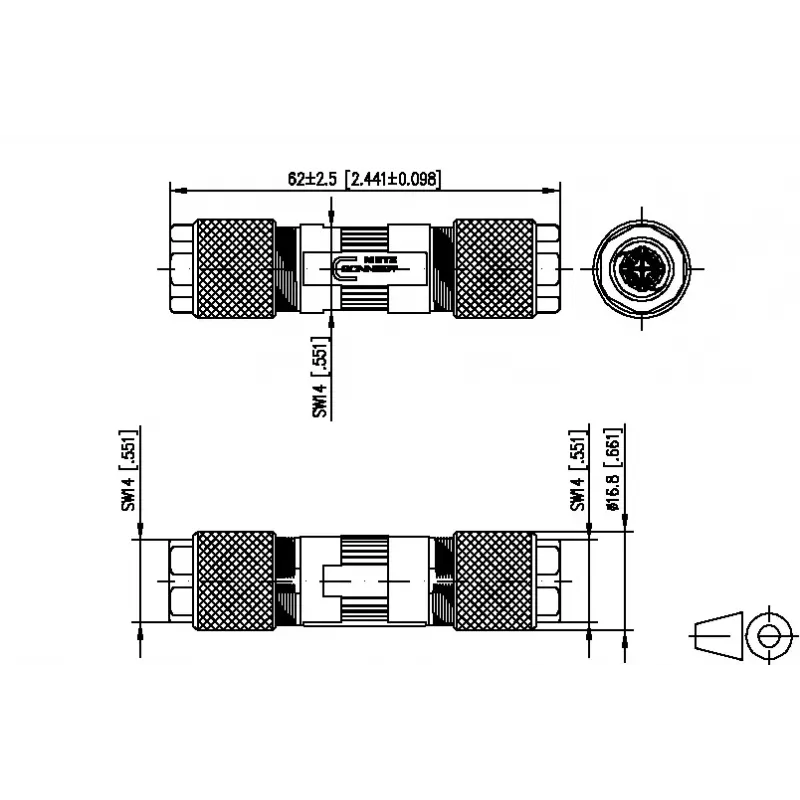 Wire connector BTR NETCOM 130863-02-E