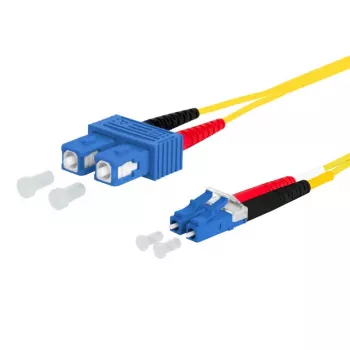 Fibre optic cable METZ CONNECT 151P1EOJO15E SC LC I-V(ZN) H 1.5 m Yellow