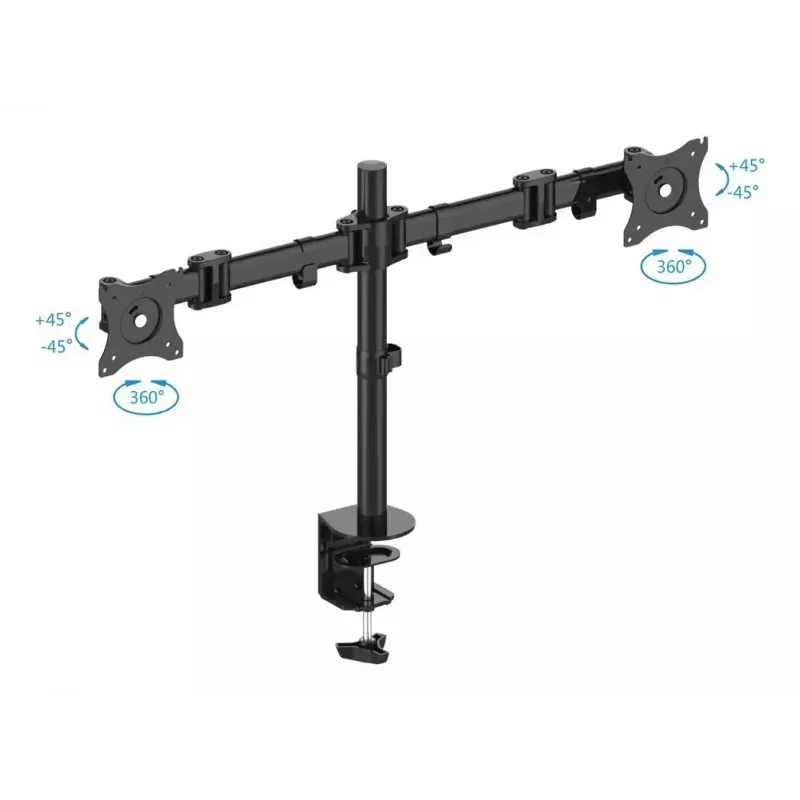 PureMounts PM-OFFICE-02 monitor mount / stand 68.6 cm (27 inch) Desk Black