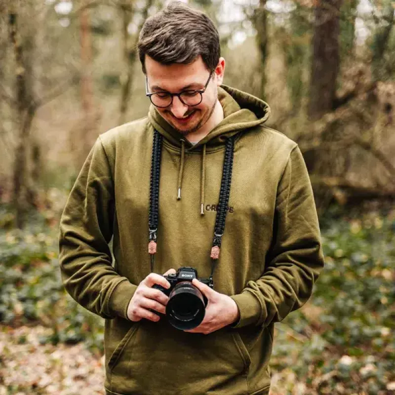 BCB C-Rope Traveler camera strap — nylon, olive, max length 100 cm