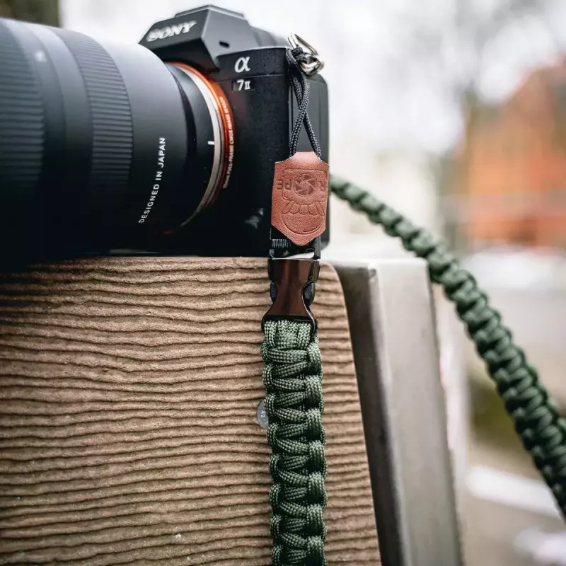 BCB C-Rope Traveler camera strap — nylon, olive, max length 100 cm