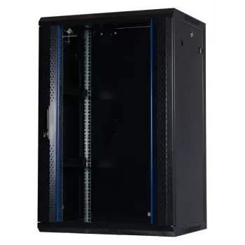 Wall Mounted Rack Rockstable RS19-6418 18U 19 inch Tempered Glass