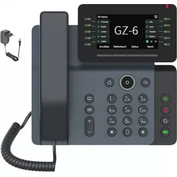 IP Phone GEQUDIO GZ-6 WLAN Bluetooth — VoIP handset with Wi‑Fi and Bluetooth connectivity