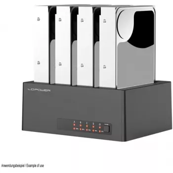 HDD docking station LC-Power LC-DOCK-U3-4B-V2 with USB 3.0 and multi-bay support