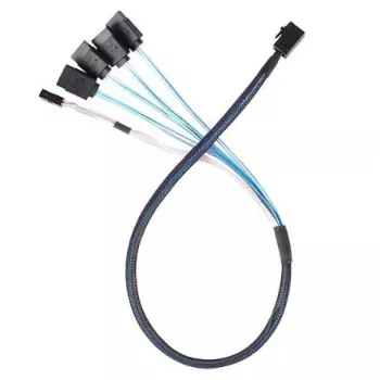 SILVERSTONE SAS to 4×SATA Cable CPS05-RE 0.6 m SFF-8643 to 4×7-pin SATA