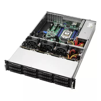 Server barebone ASRock 2U12L2S-SIENA (2U) — AMD SoC, Socket SP6, 12×3.5 inch + 2×2.5 inch bays, 800W PSU, DDR5 up to 96GB