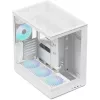 Tower PC case APNX V2-F-WT-v1, white, includes three tempered glass panels