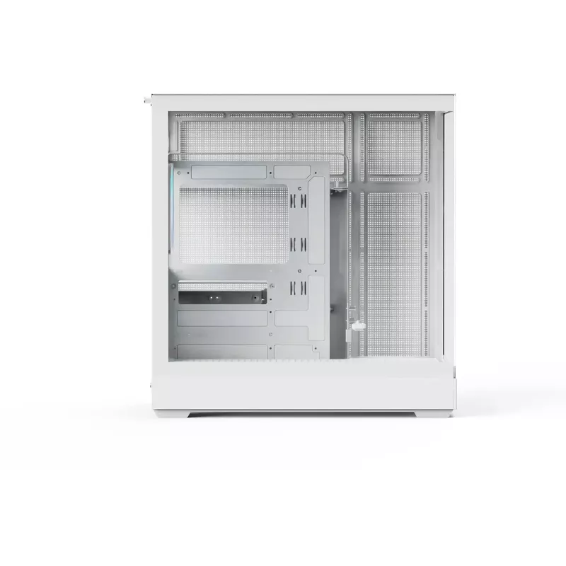 Tower PC case APNX V2-F-WT-v1, white, includes three tempered glass panels