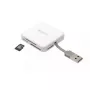 Card reader PNY All in One Reader — USB 2.0, 480 Mbit/s, supports CF/SD/MicroSD/MS/MiniSD/MMC, white, 54×54×13 mm, 29 g