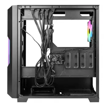 PC Case AZZA Guardian Glass Midi Tower — Black, ATX/Micro‑ATX/ITX/EATX, supports 3.5 inch×2 / 2.5 inch×4, front 120/140 mm fans