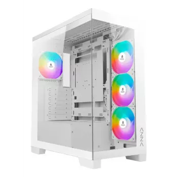 PC Midi Tower AZZA Cove (CSAZ-570W) — Black, ATX/Micro-ITX/ITX, 3x120mm side fans, 1x120mm rear fan, supports 2.5 inch & 3.5 inch drives