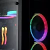 PC Midi Tower case RAIJINTEK Ponos MS — Black, supports 120/140 mm front fans, 1x 120 mm rear, HDD 3.5 inch, SSD 2.5 inch, 210×442×485 mm