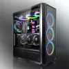 PC Midi Tower case RAIJINTEK Ponos MS — Black, supports 120/140 mm front fans, 1x 120 mm rear, HDD 3.5 inch, SSD 2.5 inch, 210×442×485 mm