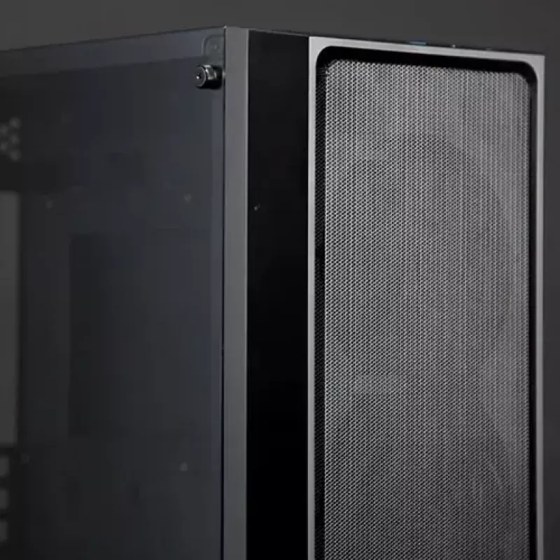 PC Midi Tower case RAIJINTEK Ponos MS — Black, supports 120/140 mm front fans, 1x 120 mm rear, HDD 3.5 inch, SSD 2.5 inch, 210×442×485 mm