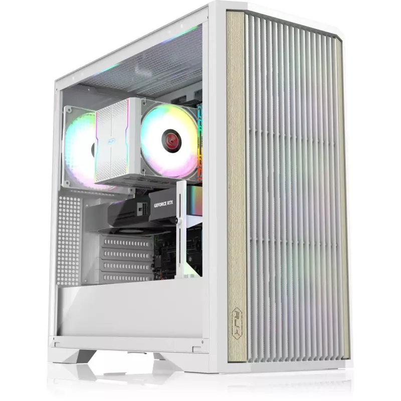 Tower PC Case RAIJINTEK AGOS MAX-MS4 White with Tempered Glass