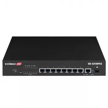 Managed Switch Edimax GS-5210PLG 8 Ports Gigabit Ethernet PoE Black