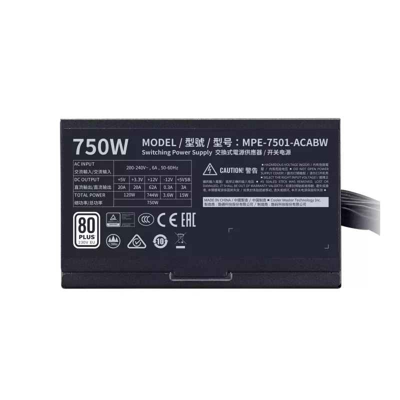 Power Supply Unit Cooler Master MWE 750 White 750 W