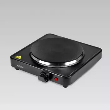 Maestro MR-772-1 Countertop Sealed-Plate Hob, 1 Zone, Black, 1500 W, Rotary Control