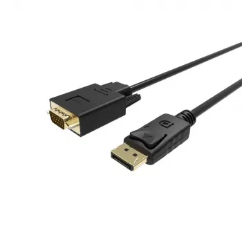 UNITEK Y-5118F video cable adapter 1.8 m VGA DisplayPort Black