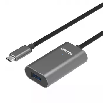 USB Cable UNITEK U304A USB 3.2 Gen 1 5m USB C USB A Grey