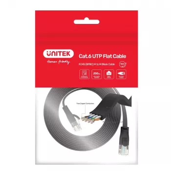 Ethernet Cable UNITEK Cat 6 UTP RJ45 20m Black