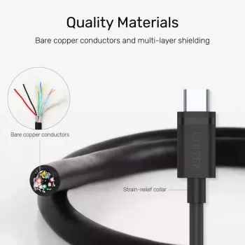 UNITEK USB Cable C14103BK-1.5M USB 3.2 Gen 1 USB A USB C Black 1.5m