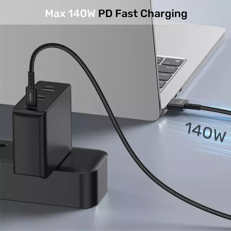 Power Cable UNITEK C14121BK-1M Black MagSafe 3 USB C 1m 28V 5A