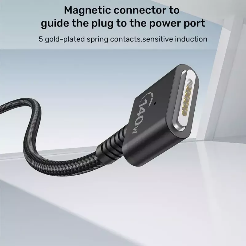 Power Cable UNITEK C14121BK-1M Black MagSafe 3 USB C 1m 28V 5A