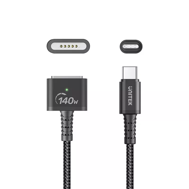 Power Cable UNITEK C14121BK-1M Black MagSafe 3 USB C 1m 28V 5A