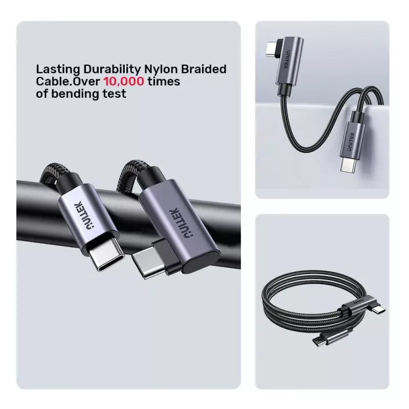 USB Cable UNITEK C14123BK-1M 1m USB 2.0 Black Grey