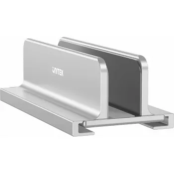Laptop stand Unitek OT172GY vertical aluminium for single notebook (Unitek OT172GY)