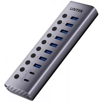USB hub Unitek H1315B01-EU — 10-port 5Gbps with individual port switches
