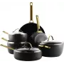 Pan set GreenPan CC008481-001 — mixed 6-piece set, black and gold
