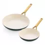 Frypan set 2 pcs GreenPan Padova Reserve 20 cm & 26 cm - Green, nonstick cookware