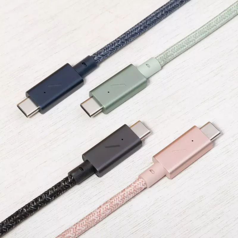 Native Union Belt Cable Pro USB-C to USB-C, 2.4 m, LED Display, Rose