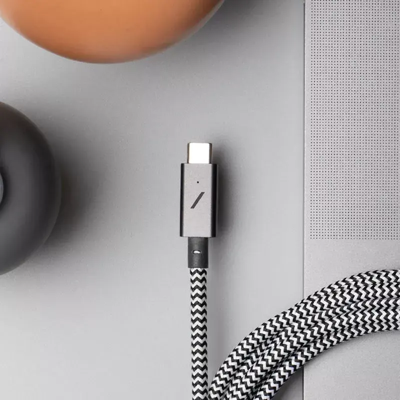 Native Union Belt Cable Pro USB-C to USB-C, 2.4 m, LED Display, Rose
