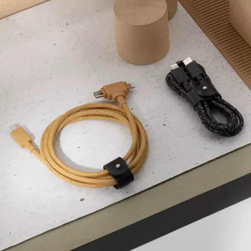 USB-C to USB-C / Lightning cable Native Union Belt Cable Duo, 1.5 m, Green