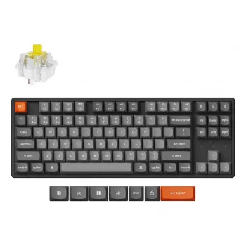 Mechanical keyboard Keychron K8 Max 80% (87 keys) Wired USB + RF Wireless + Bluetooth, RGB, Black
