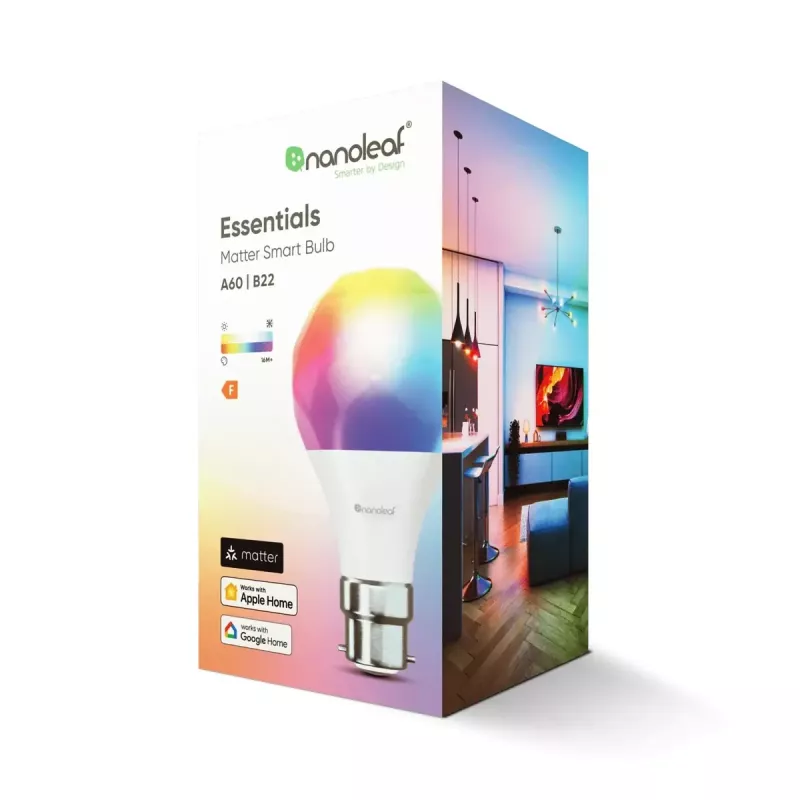 Smart LED bulb Nanoleaf Essentials A60 B22 Matter 9W 806 lm RGBCW 2700–6500K