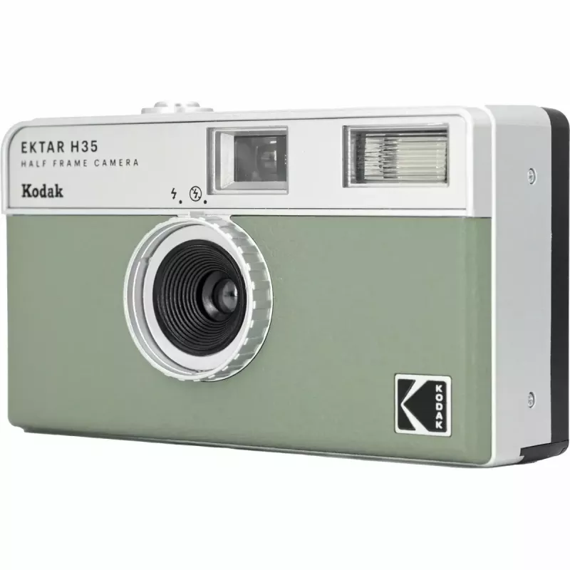 35mm Film Camera Kodak EKTAR H35 Sage RK0103 — 35mm film format, manual controls