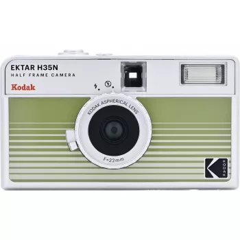 Film rangefinder camera Kodak Ektar H35N striped green RK0303, 35mm, manual controls