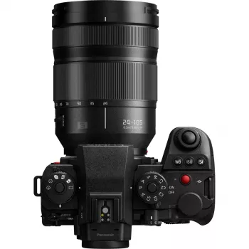 Mirrorless Camera Panasonic Lumix DC-S1R II with 24–105mm Lens, 47.3MP Full-Frame